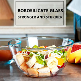 Ronanemon dishwasher-safe glass bowl for easy cleanup after meals.