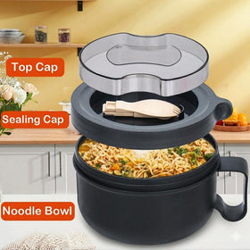 Ronanemon microwave ramen bowl with steam vent for mess-free reheating