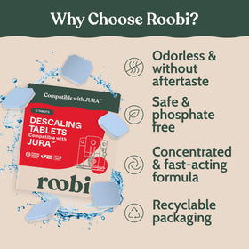 Roobi Jura descaling tablets fast-action for removing mineral buildup