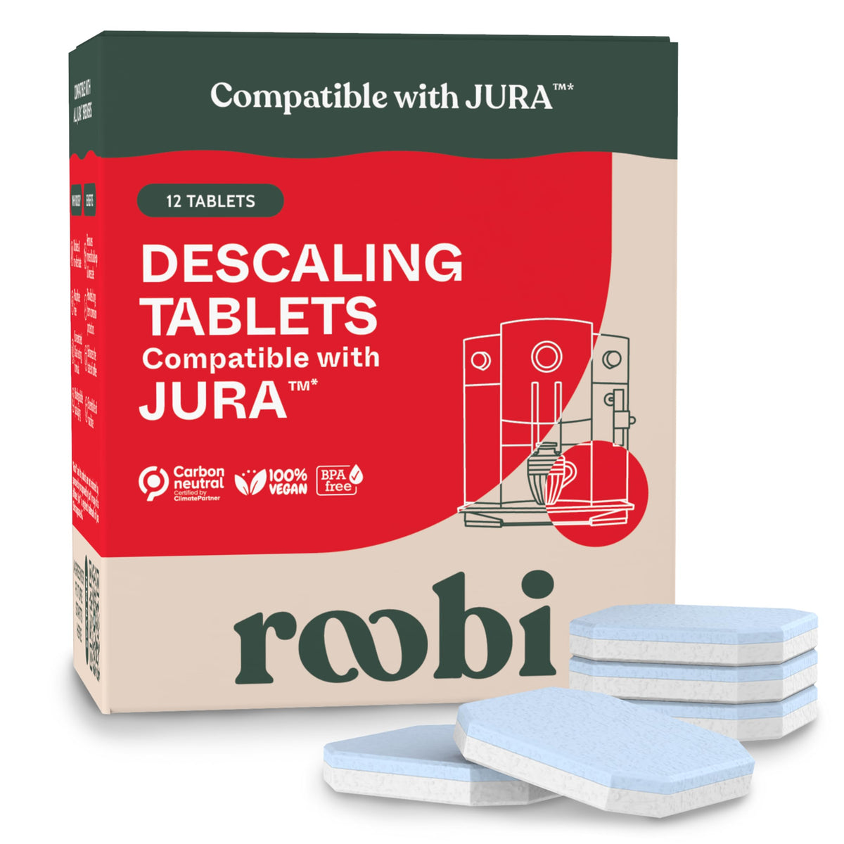 Roobi Jura descaling tablets pack – eco-friendly maintenance for Jura machines