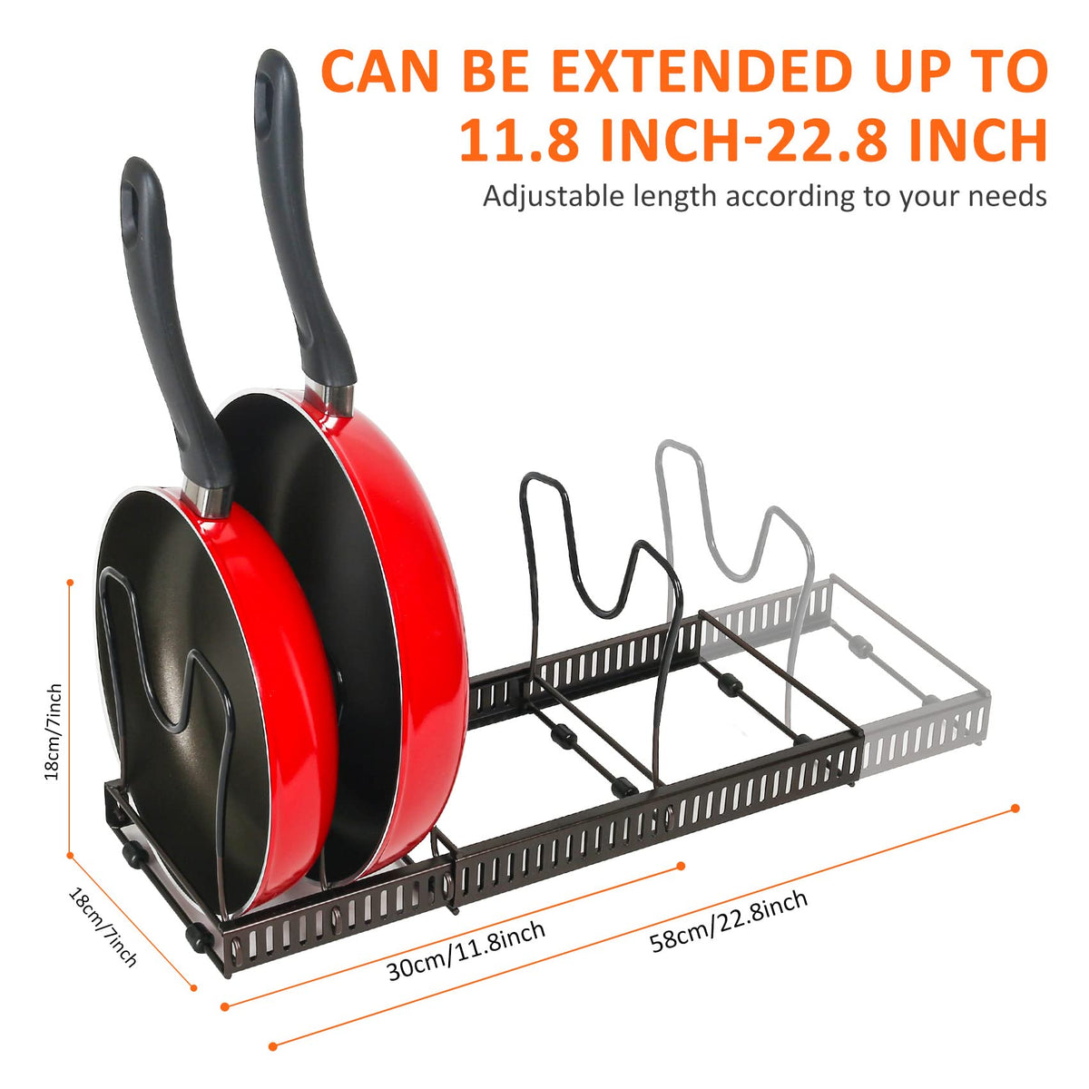 ROOHUA U-shaped lid grooves secure lids during cooking.