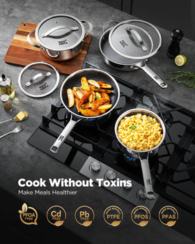 Roomena nonstick surface closeup for easy food release