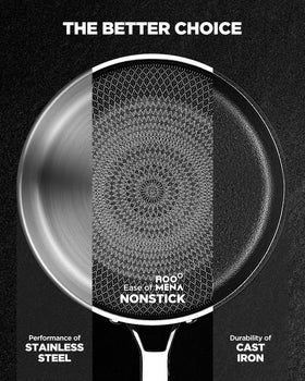 Roomena tri-ply induction-ready base delivers fast, even heating across surfaces