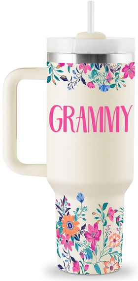 ROSTANTEN Grammy Tumbler 40oz with lid and straw for on-the-go hydration