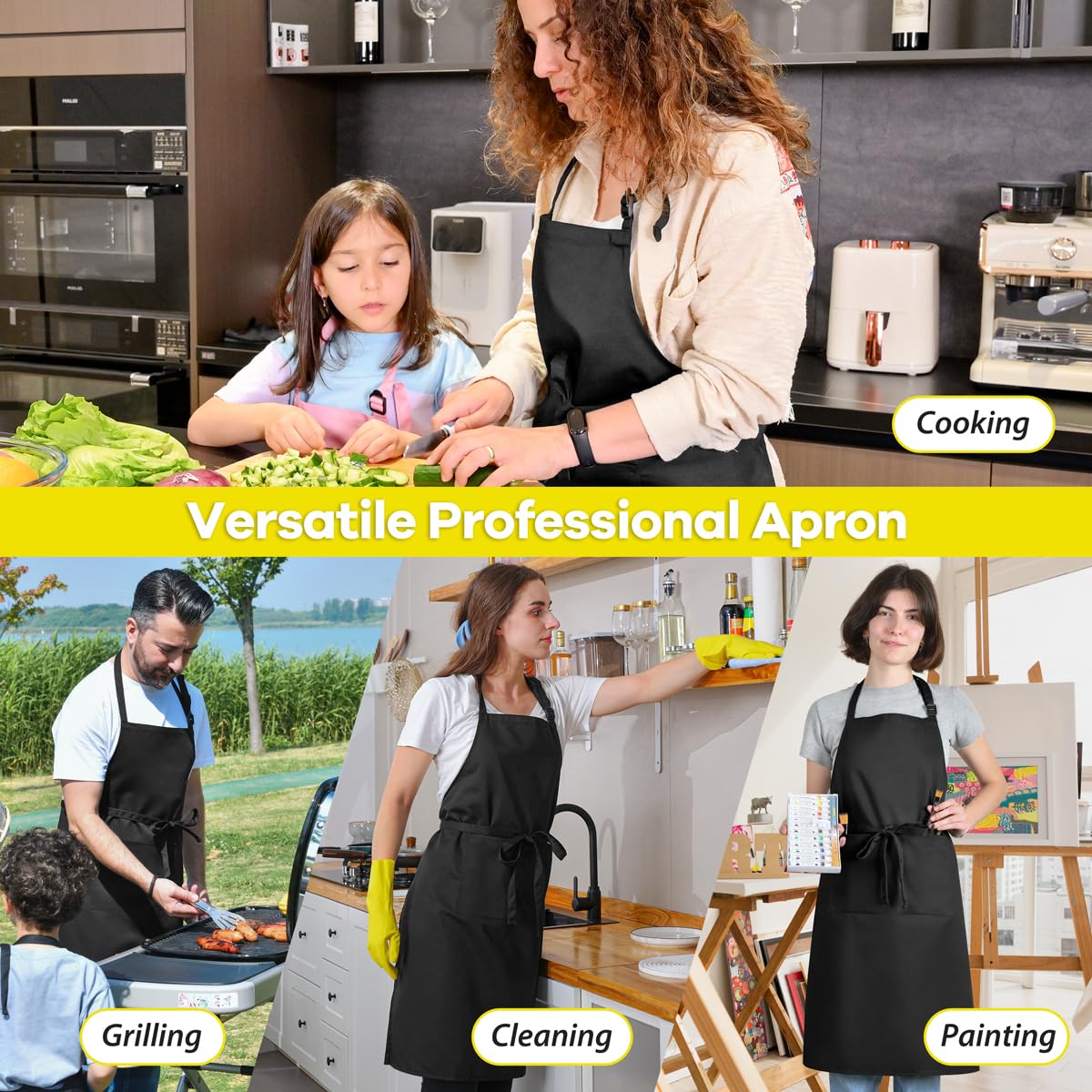 Rotanet black 2-pack ideal for home cooks and professional environments.