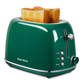 Roter Mond toaster in use to toast bread quickly and evenly.
