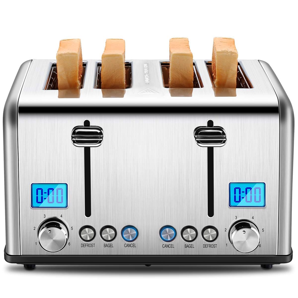 Roter Mond high-lift lever helps remove toast safely.