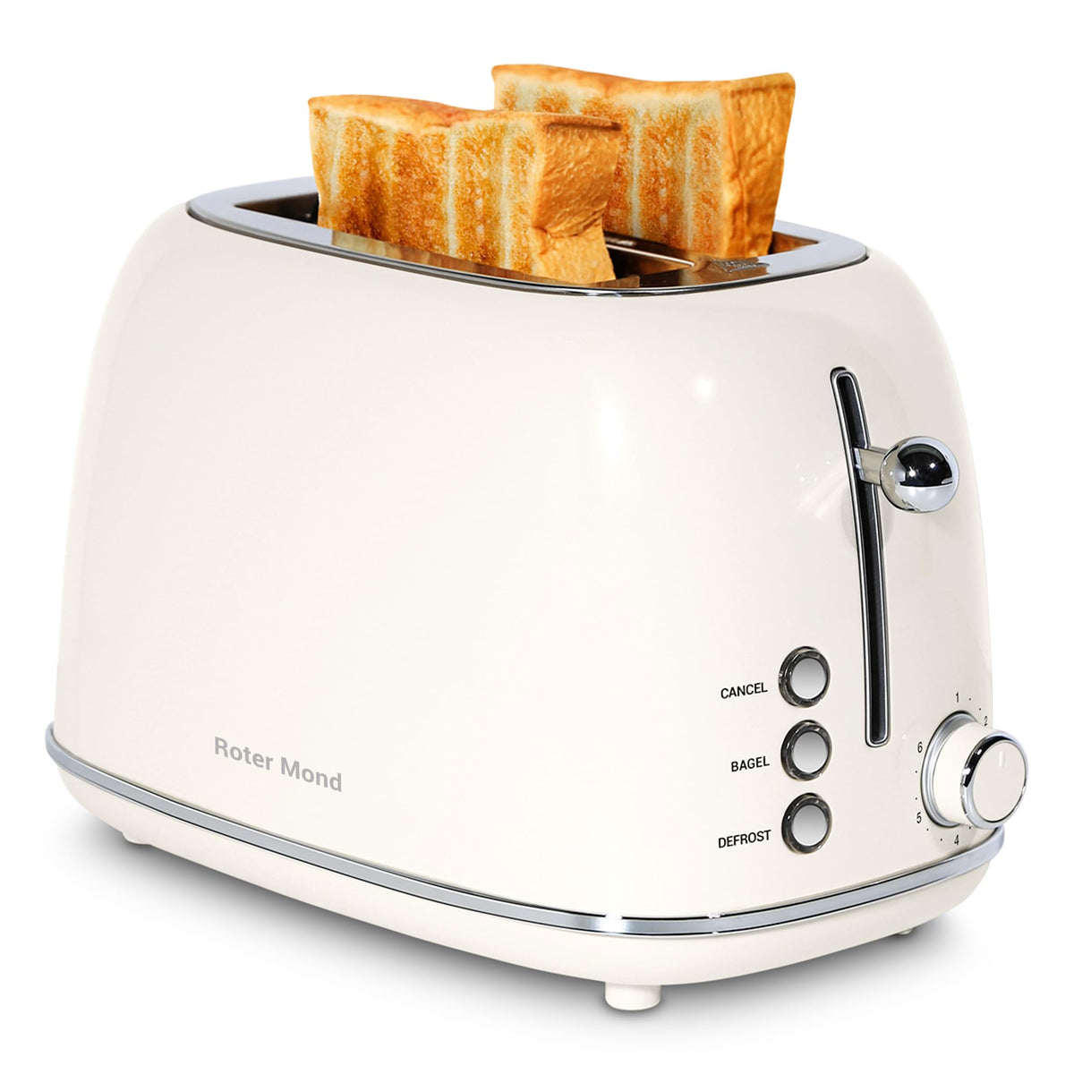 Roter Mond 2-slice toaster compact design fits small spaces