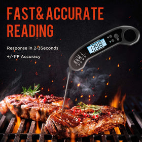 ROUUO thermometer LCD display showing instant temperature readout