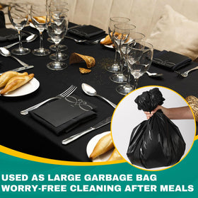 RowinsyDD disposable tablecloth set makes outdoor weddings neater