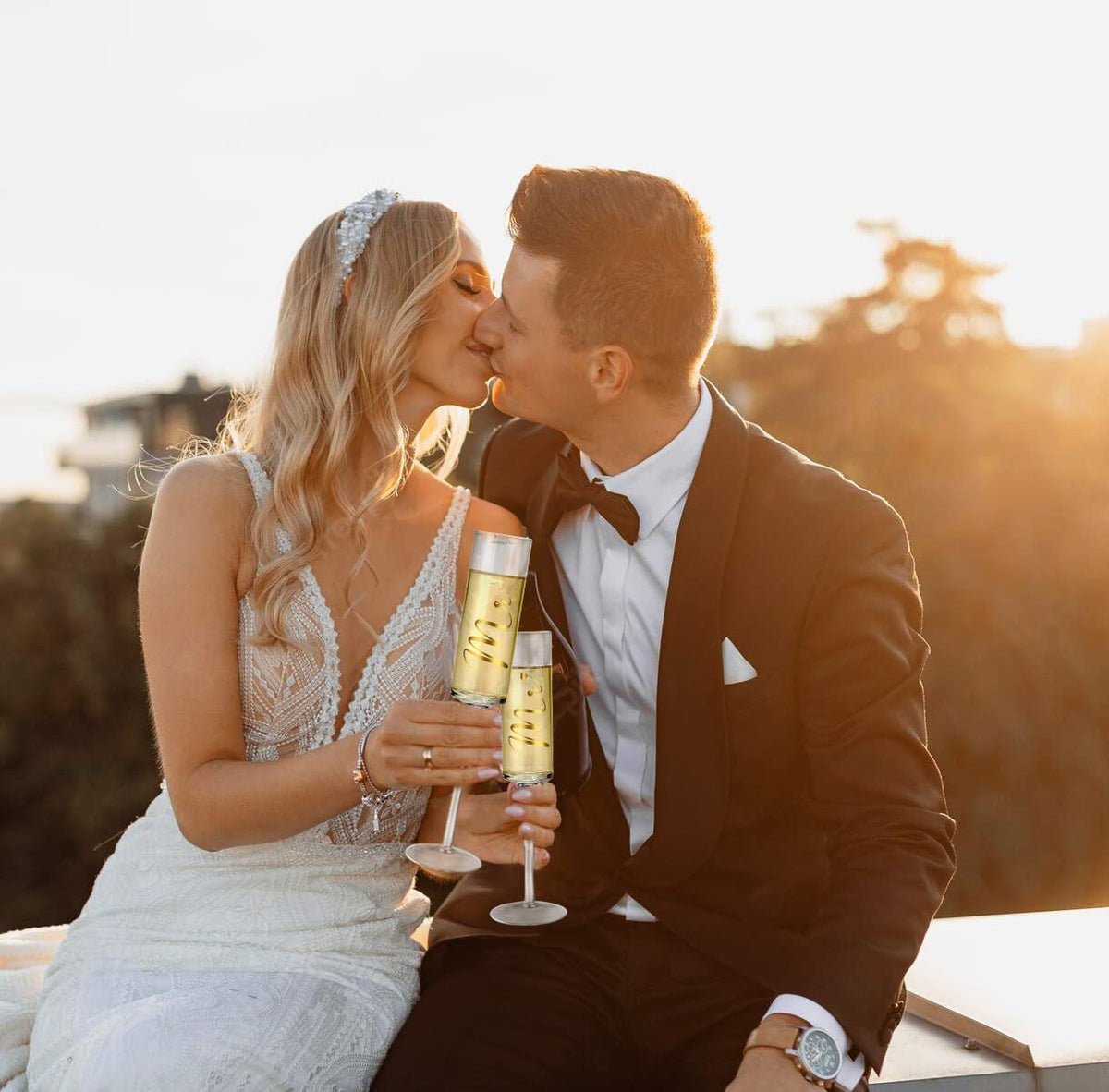 ROXBURGH handmade retro champagne flutes crafted by skilled artisans.