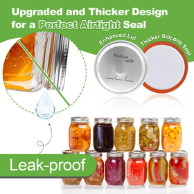 RoxRulie metal and silicone lids combine durability with food-grade safety for preserved foods.