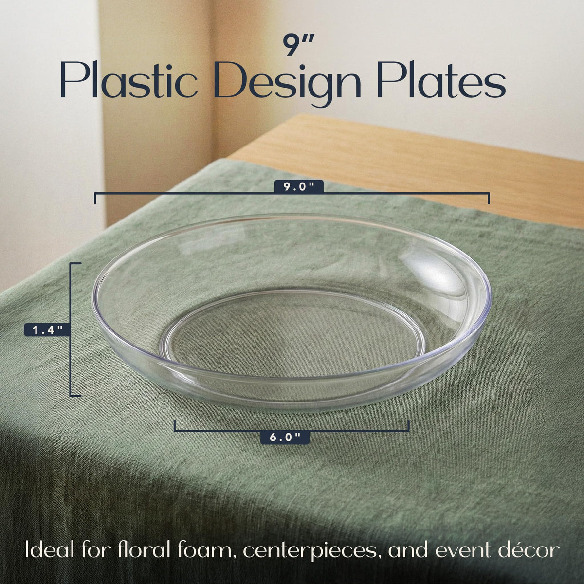 Royal Imports 9-inch diameter saucer tray ready for floral arrangements