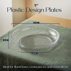 Royal Imports 9-inch diameter saucer tray ready for floral arrangements