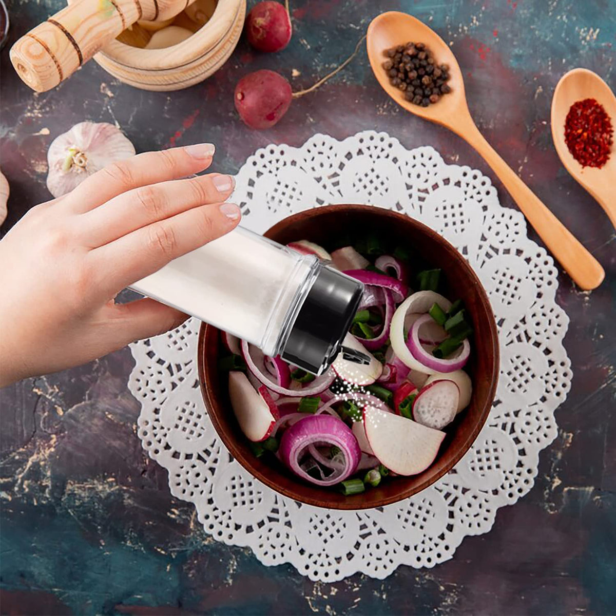RoyalHouse jars with removable seals help keep flavors fresh.
