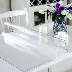 Royhom clear table protector 36x60 cut-to-fit guide with scissors and ruler