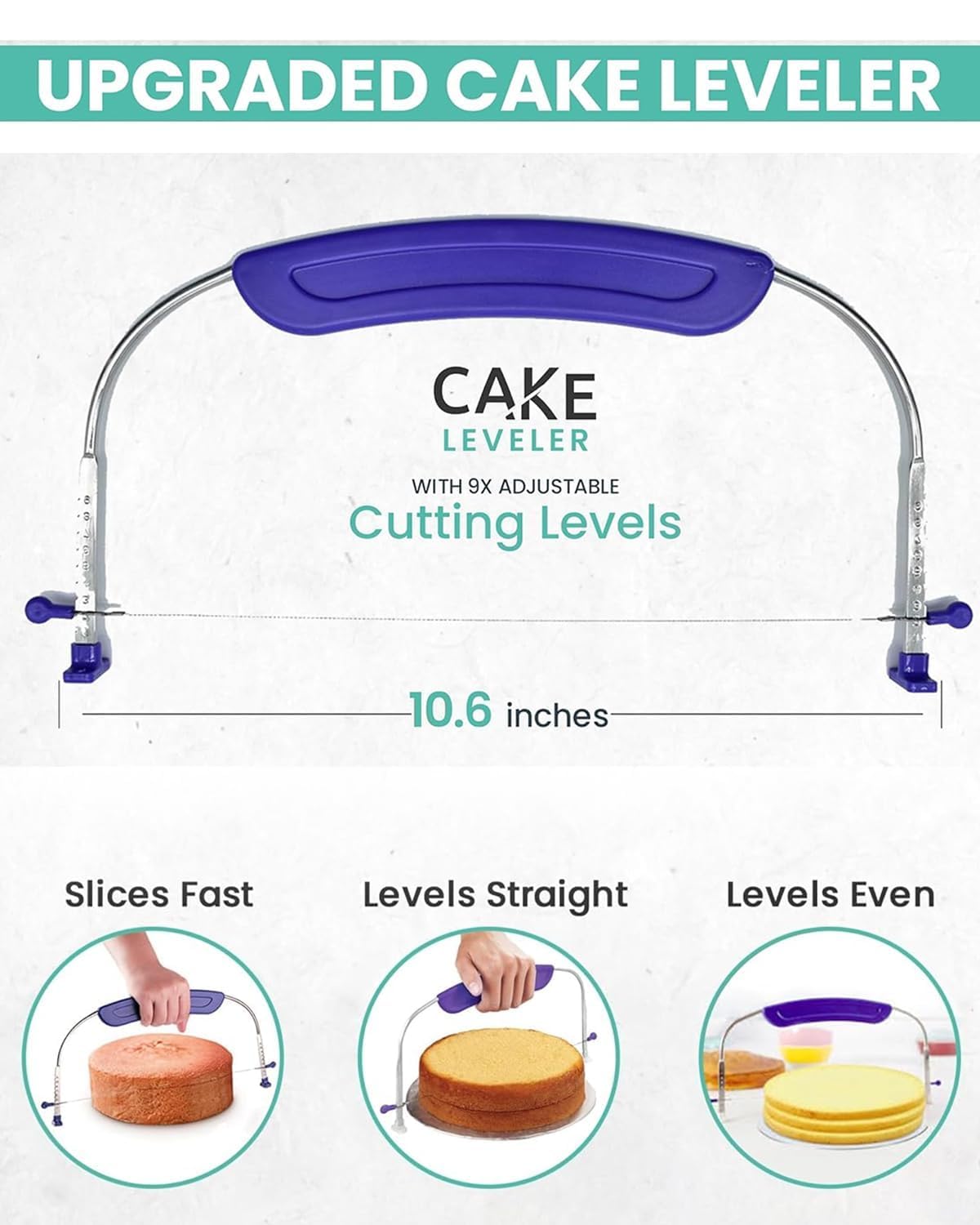 RFAQK cake scrapers and leveler set for even layers and clean edges