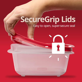  Extended lip on Rubbermaid EasyStore facilitates easy carrying and transport.