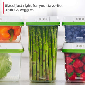 Rubbermaid FreshWorks nesting design saves space when not in use.