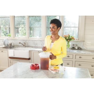 Rubbermaid Clear Pitcher is dishwasher safe away from heating elements for easy cleanup.