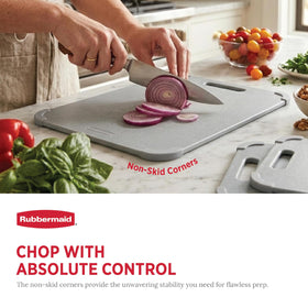 Rubbermaid reversible design cutting boards for separating raw meat and produce