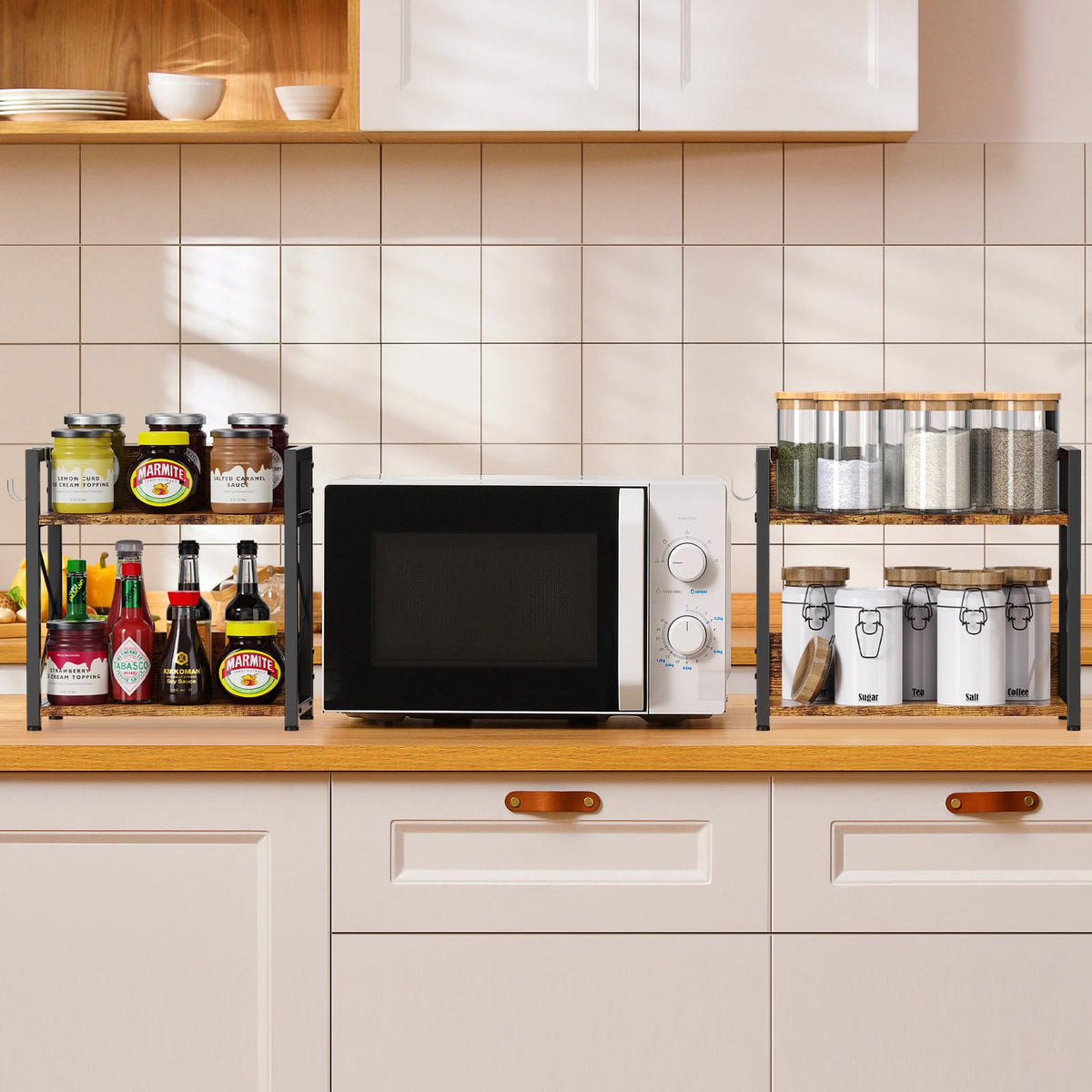 RUILALIFE coffee bar setup demonstrates compact design for easy beverage station organization
