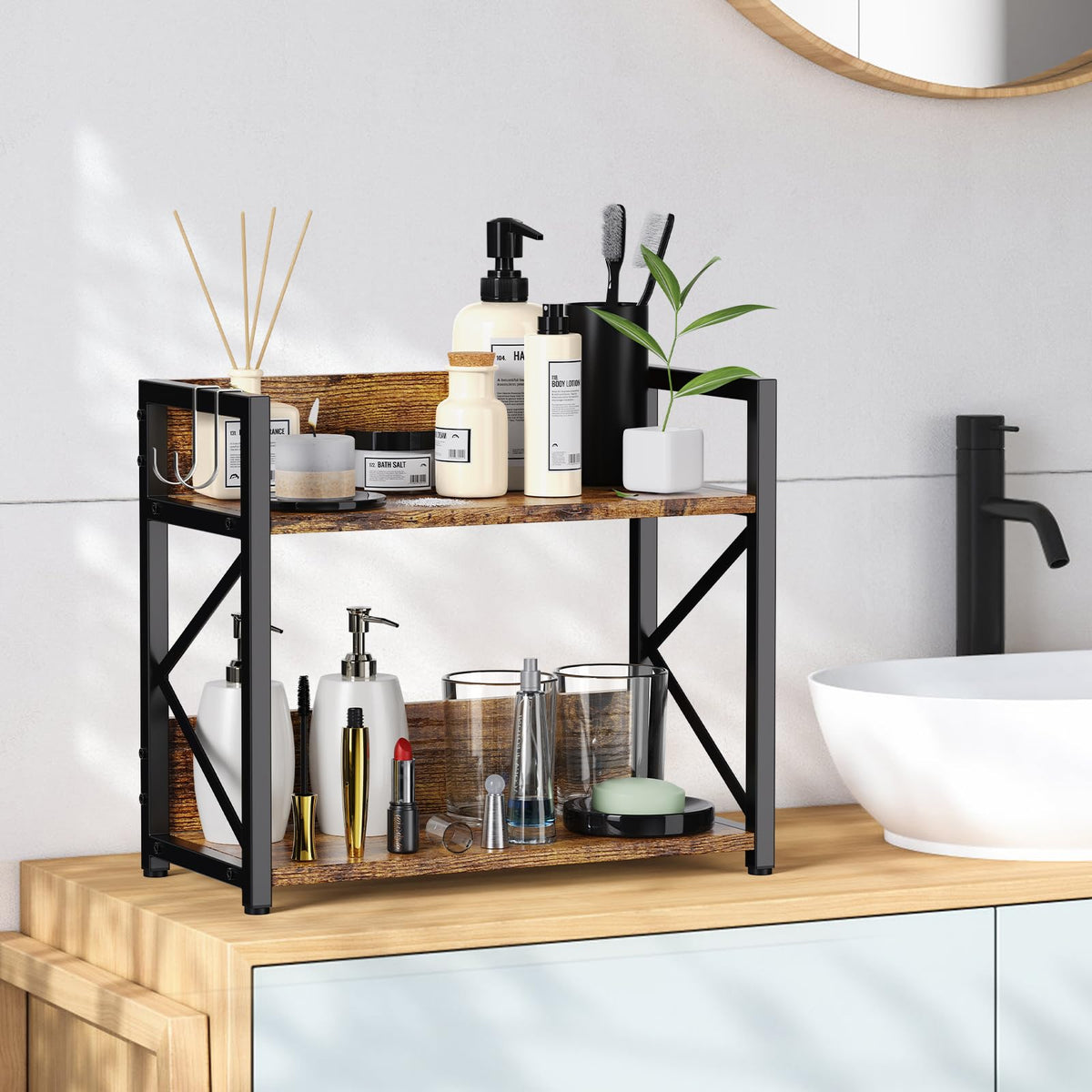 RUILALIFE sturdy metal frame design provides long-lasting countertop support