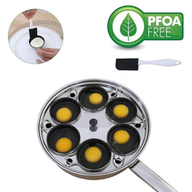 RUNZI deluxe poacher pan with tempered glass lid for easy monitoring.