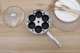 RUNZI 6XL poaching cups ensure roomy poached eggs with easy release.