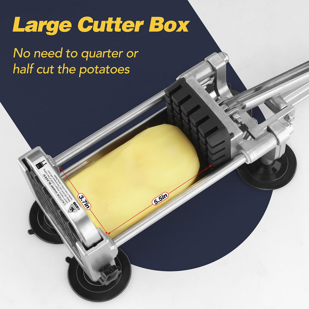 Ruooson easy-to-use fry cutter with quick blade replacement.