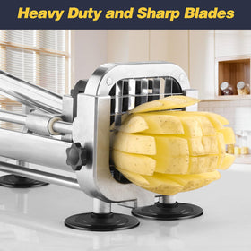 Ruooson French Fry Cutter suction cups ensure slip-free stability during use.