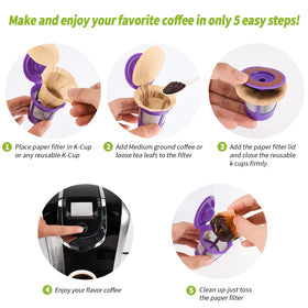RUOYING disposable K-Cup filter designed for quick cleanup after brewing.
