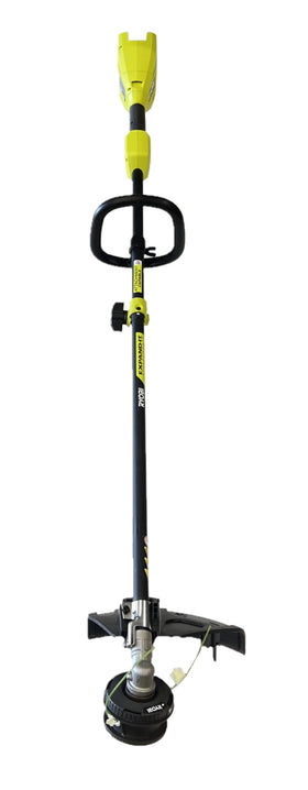 RYOBI 40V Expand-IT trimmer front view shows tool-only versatility for yard tasks.