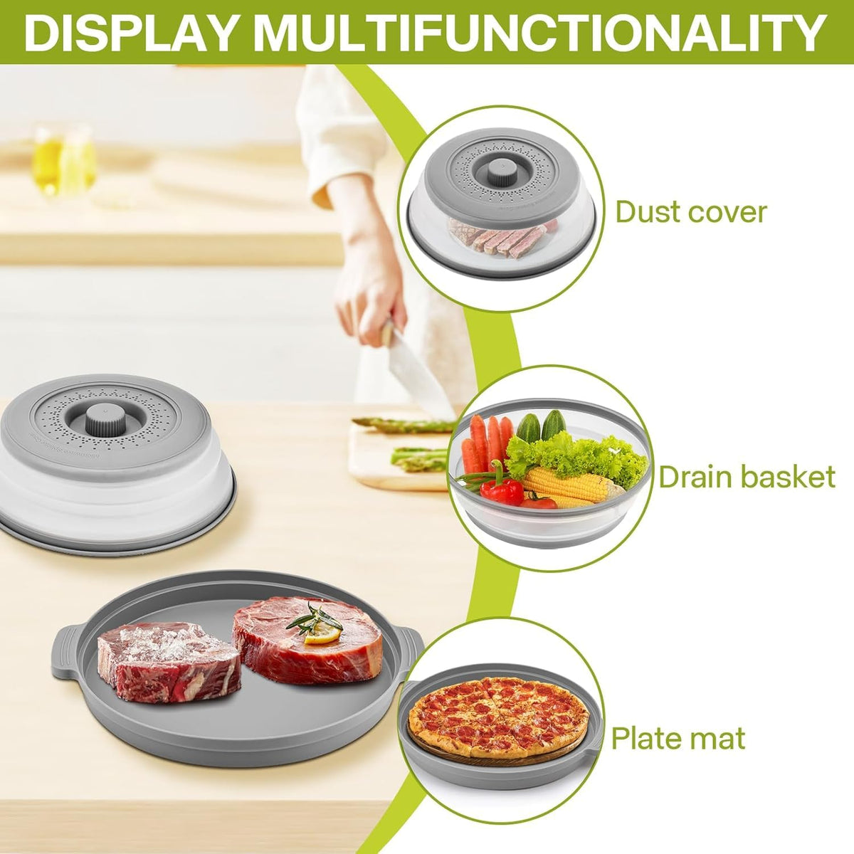 Saebume multi-use lid doubles as freshness lid and water strainer