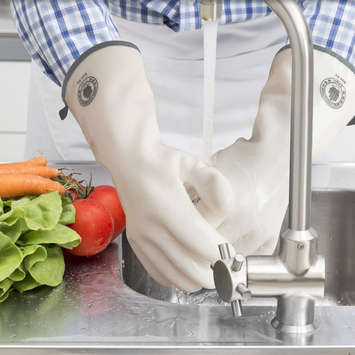 Safety Protection Lingli easy-clean design resists stains and grease for quick cleanup.