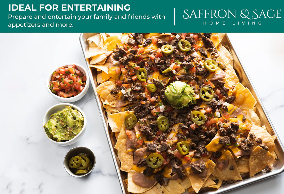 Saffron & Sage withstands up to 500F for roasting and broiling without warping.