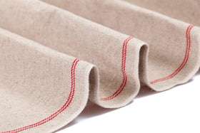 Saint Germain Bakery flax fabric texture demonstrates premium untreated linen quality