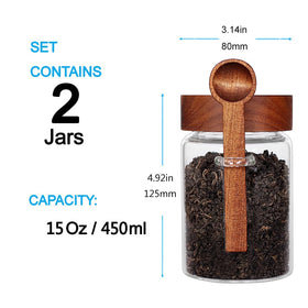 SAIOOL airtight screw-top lid on glass jars preserves aroma.