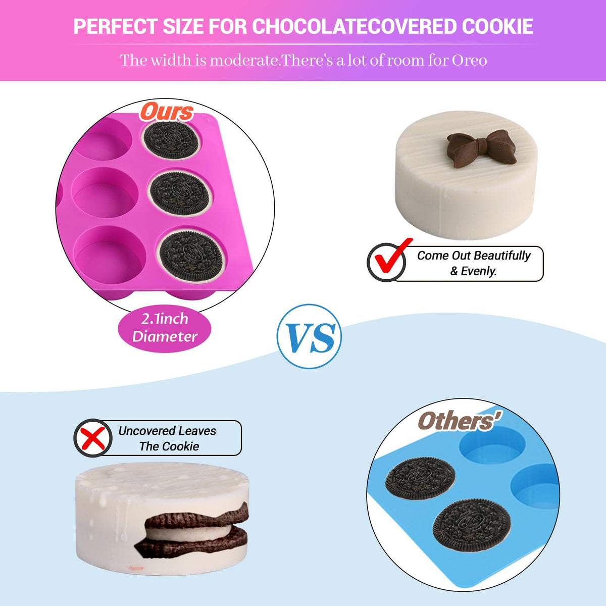 Sakolla blue round silicone mold for versatile mini desserts and candies.