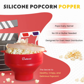 Salbree collapsible popcorn maker open and ready to pop