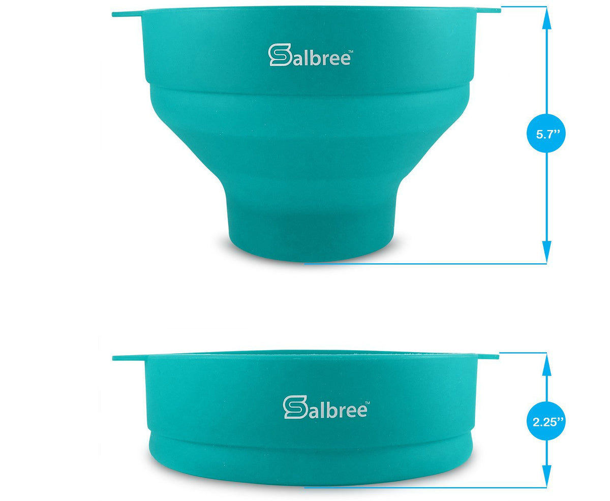 Salbree aqua color adds a bright kitchen accent while saving space