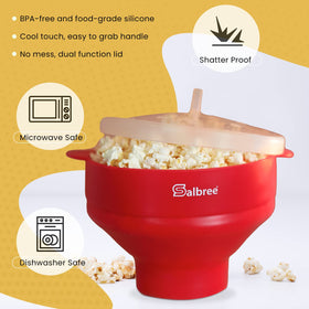 Salbree popcorn popper color range adds fun to any kitchen.