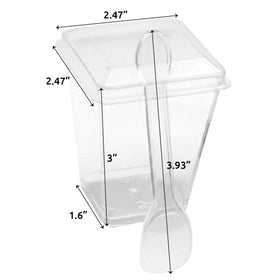 Sammray clear plastic dessert cups with lids for neat presentations