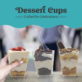 Sammray dessert cups spoons included for easy self-serve portions