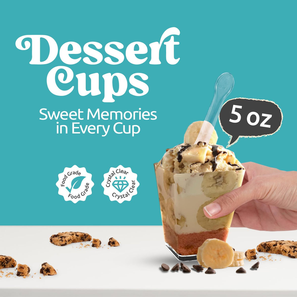 Sammray mini dessert shooters in PS plastic showcasing layered treats