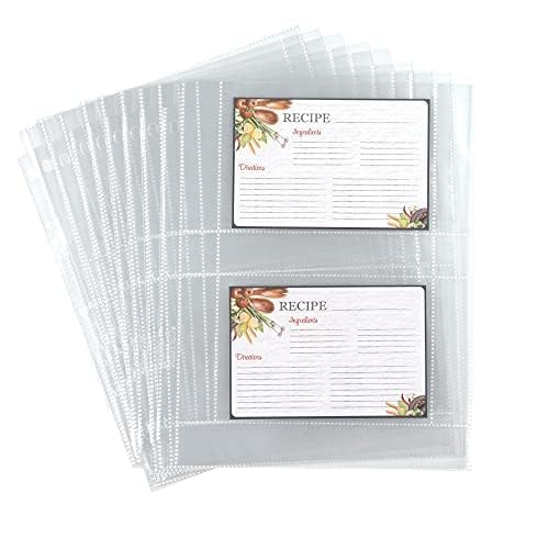 Samsill recipe card protectors with 4x6 pockets offer versatile space for photos and notes.
