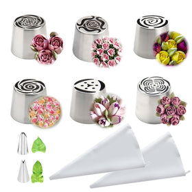 SANCLDES extra-large piping tip for tulip flowers on cakes, creates detailed petals.