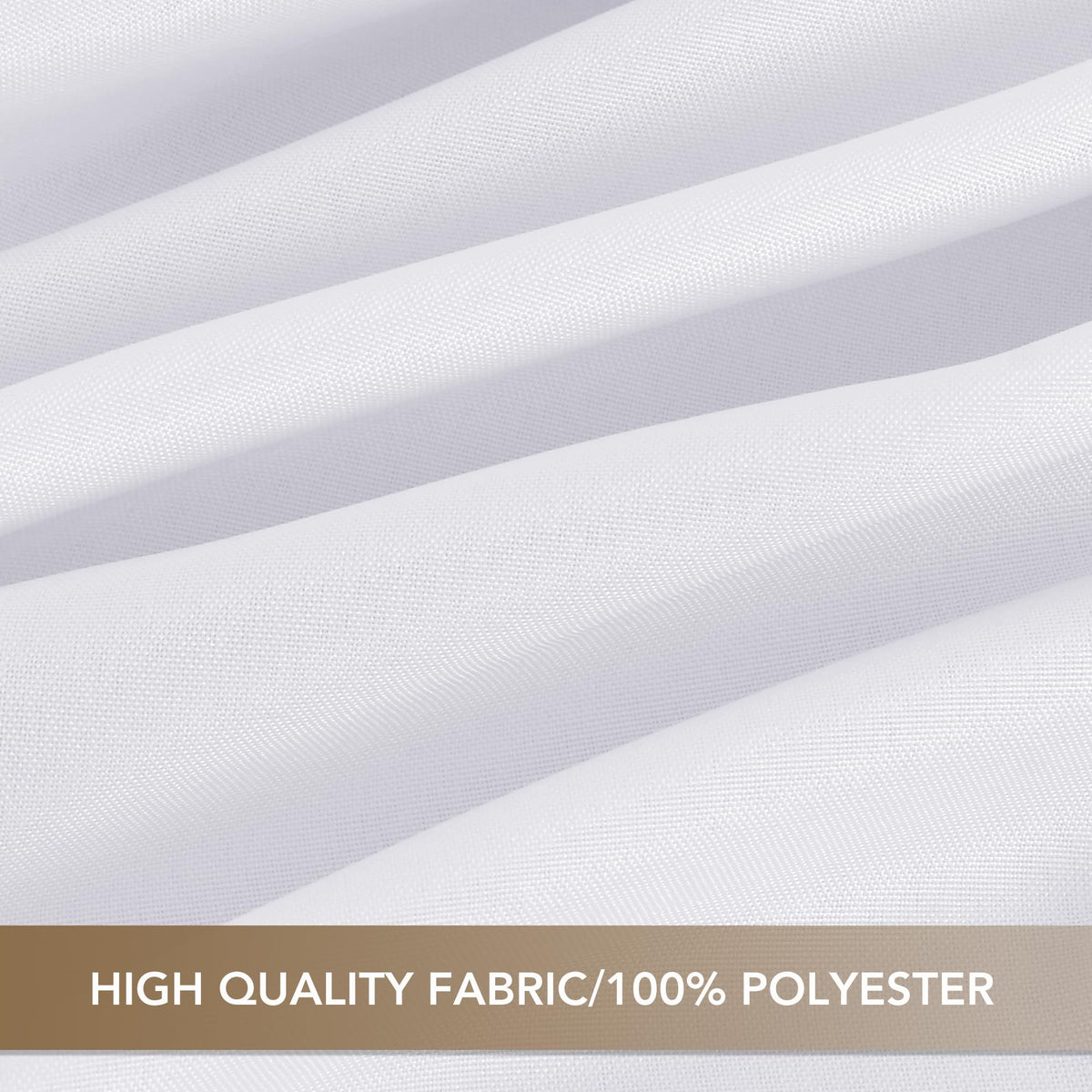 Sancua banquet dining setup using white rectangle tablecloths