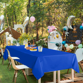 Sancua detailed stitching on Royal Blue tablecloth signals quality finish