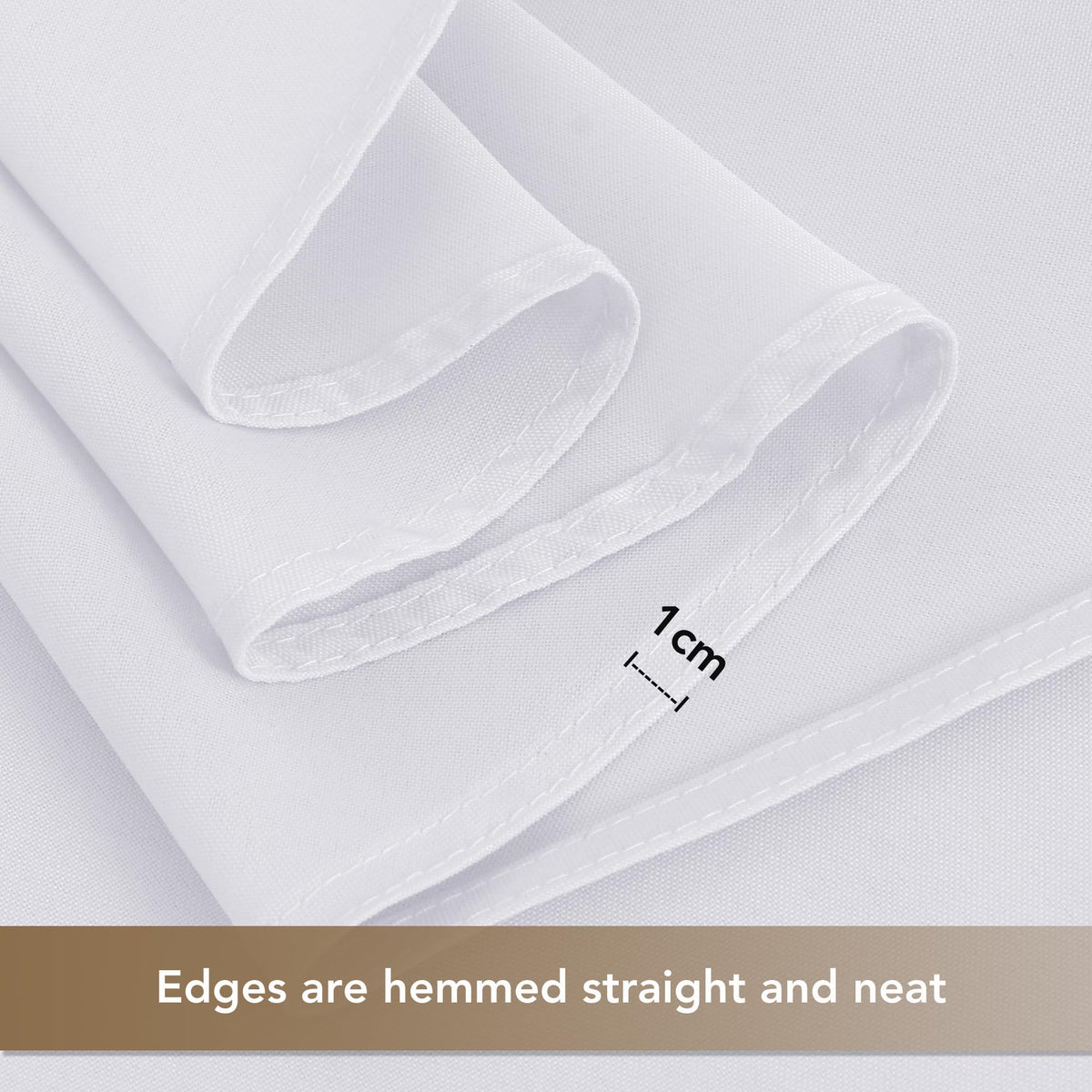 Sancua machine-washable tablecloth demonstrating simple care routine